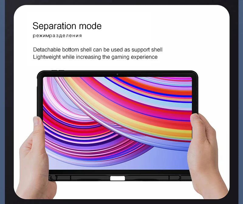 AJIUYU Backlight Magic Keyboard For XiaoMi Redmi Pad Pro 12.1 inch Folio Smart Case Portuguese Spanish Arabic Keyboard Cover