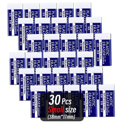 1/10/30pcs 2B Eraser Clean and Mess Free Student Exam Office Sketch Soft Eraser for Kids Correction Supplies Pencil Rubber