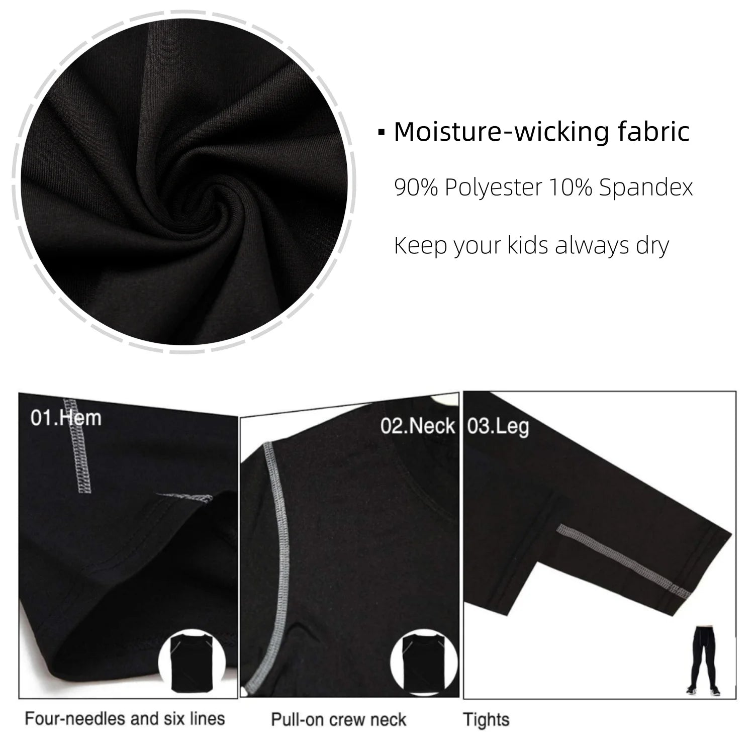 Winter Sports Suit for Children Quick Drying Thermal Underwear Boys Girls Compression Sportswear for Basketball Football