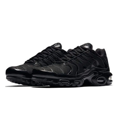 Zapatillas Nike Air Max Plus TN para correr, clásicas, negras triples, para exteriores, para correr, caminar, deportivas, para mujer y hombre.