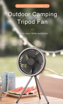 2024 New Portable Tripod Camping Fan 10000mAh USB Rechargeable Multifunctional Mini Outdoor Tent Wireless Ceiling Electric Fan
