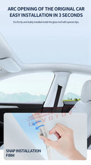 Parasol mejorado para Tesla Model Y 3 Highland, parasol anti-UV, visera protectora de techo, hebilla de tela para hielo, cubierta de refrigerador para tragaluz de vidrio