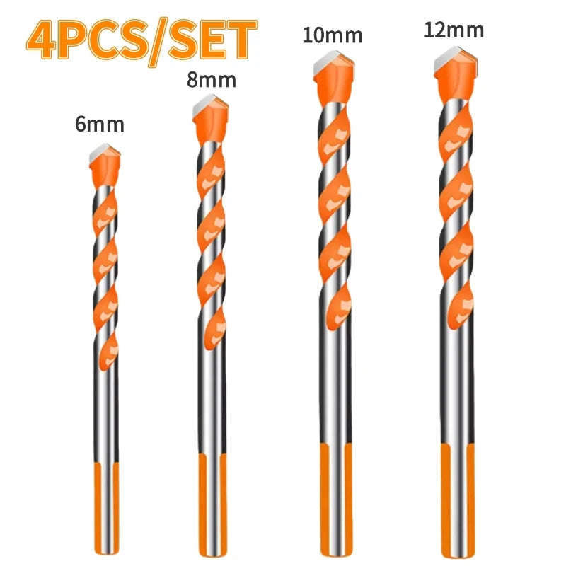 Juego de 16 brocas de carburo de tungsteno para mampostería, para metal, acero, porcelana, cerámica, azulejos, hormigón, ladrillo y madera, de 3 a 12 mm.