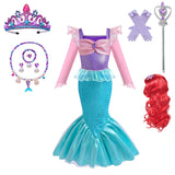 Children's Mermaid Cosplay Costume Girls' Role Play Costume Carnival Halloween Birthday Party Costume Summer Princess Dress