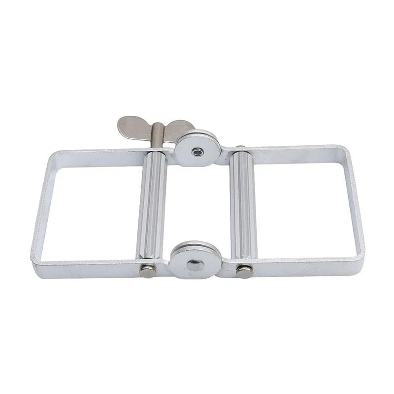 Dispensador manual de pasta de dientes, tubo de aluminio plateado, accesorios para tinte de cabello, herramientas para exprimir. 