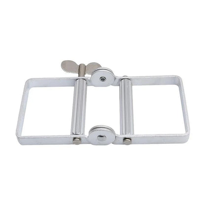 Dispensador manual de pasta de dientes, tubo de aluminio plateado, accesorios para tinte de cabello, herramientas para exprimir. 