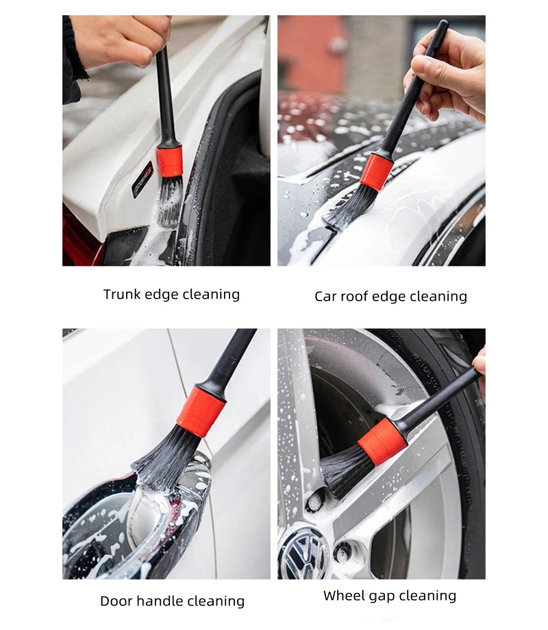 1/4PCS Car Wash Brush Detail Small Automotive Interior Cleaning Tools Air Conditioner Air Outlet Cleaning Brush Auto Wheel Brush