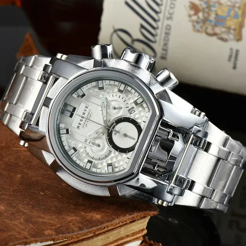 waUndefeated Watches Reserve Bolt Zeus Mens Chronograph INVICTO Luxury Watch Invincible Relógio Masculino for Dropshipping