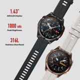 2026 Zeblaze Stratos 4 Pro Gps Smart Watch 1.43'' Amoled Display Dual Color Flashlight Music Storage 170+ Exercise Modes Smartwatch
