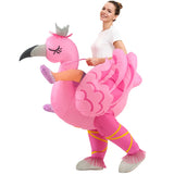 Adult Rooster Inflatable Costume Funny Unicorn Elk Animals Inflatable Suit Halloween Carnival Half Body Blow Up Suit for Cosplay