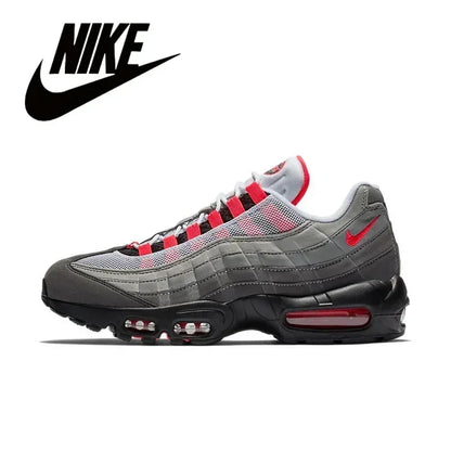 Nike Air Max 95 Unisex Trendy Retro Anti slip Wear-resistant Comfort Fabric Running Shoes GS/Black Warrior
