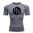 Gym Short Sleeve Running T-Shirt Men's Compression Long Sleeve Shirt Sun Protection Quick Drying Sports Top Black Sportswear 4xl
