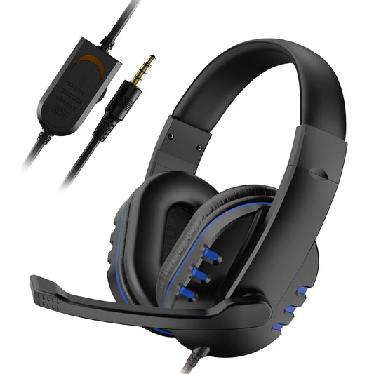 Headphones 3.5mm Wired Gaming Headset Earphones Music for PS4 PlayStation 4 Game PC Chat Computer with Microphone