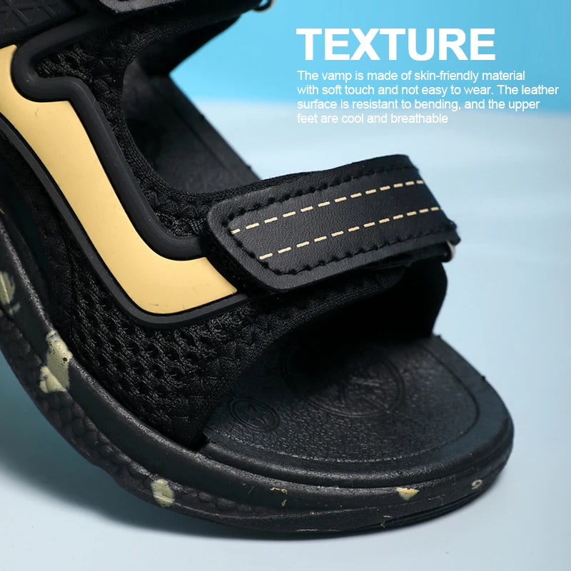 Kids Boys Trendy Camouflage Platform Strap Sandals Lightweight Soft Sole Non-slip Girls Children For Summer Outdoor Beach Shoe