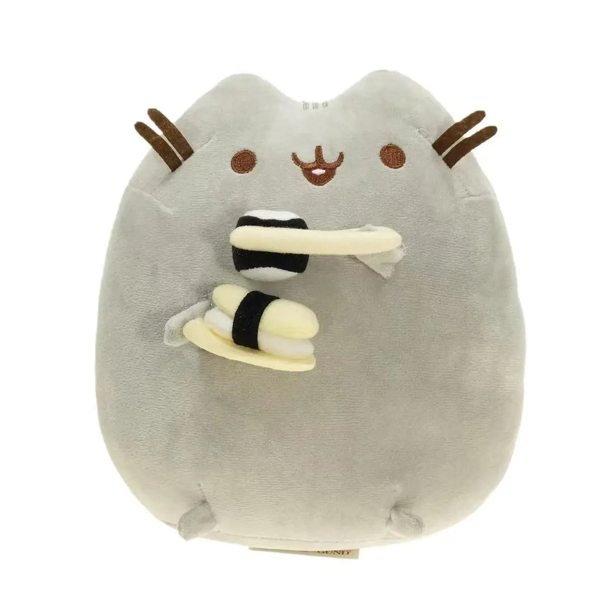 Peluche de gato de imitación de 15 cm, suave, color blanco y gris, ideal como regalo de cumpleaños para niñas y mascotas.