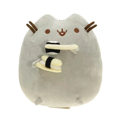 Peluche de gato de imitación de 15 cm, suave, color blanco y gris, ideal como regalo de cumpleaños para niñas y mascotas.