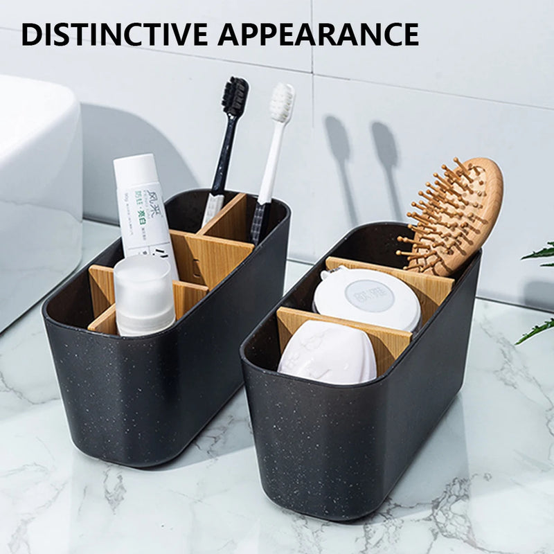 Bamboo Electric toothbrush Holder Razor Makeup Brush Storage Box Toothpaste Toothbrush Stand Bathroom accessories