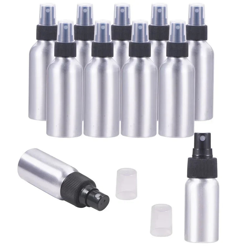 30ml/50ml/100ml/120ml/150ml/250ml Aluminum Empty Spray Bottle Mini Travel Refillable Perfume Cosmetic Container Sprayer Atomizer