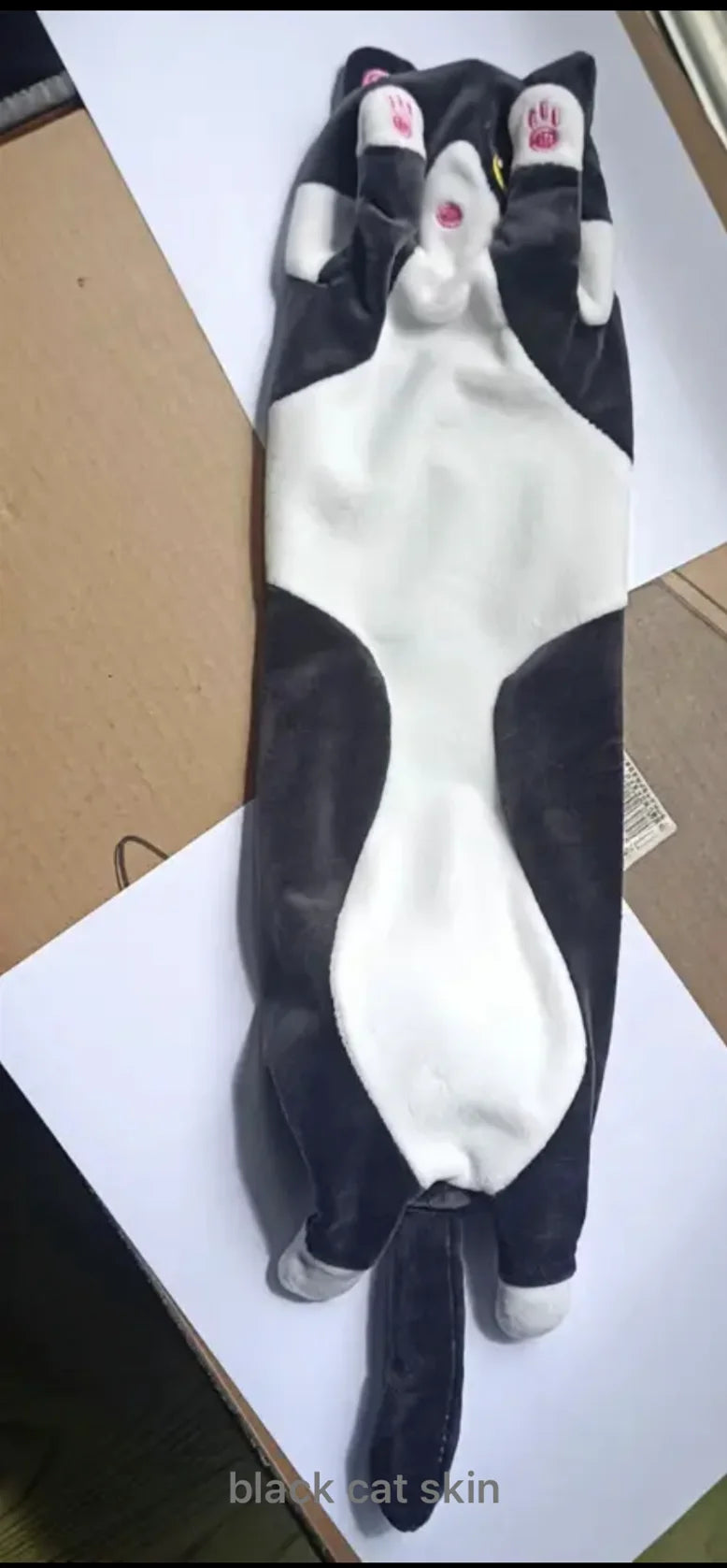 Peluche de gato largo, suave y divertido, de 50/70/90/110/130 cm, ideal para la oficina, la siesta, la cama, el sueño y la decoración del hogar, ideal como regalo para niñas y niños.