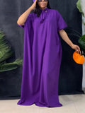 Vestido largo holgado para mujer, con cordones, cuello de lazo, ala de murciélago, largo hasta el suelo, ropa informal de gran tamaño para fiesta nocturna y discoteca, talla única