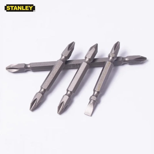 Stanley-Long Precision Screwdriver Bits, Shockproof, Phillips, Slotted, PH2, Drill Bits, 1/4 bit, HRC60, ± 2 S2, 110mm, 65mm