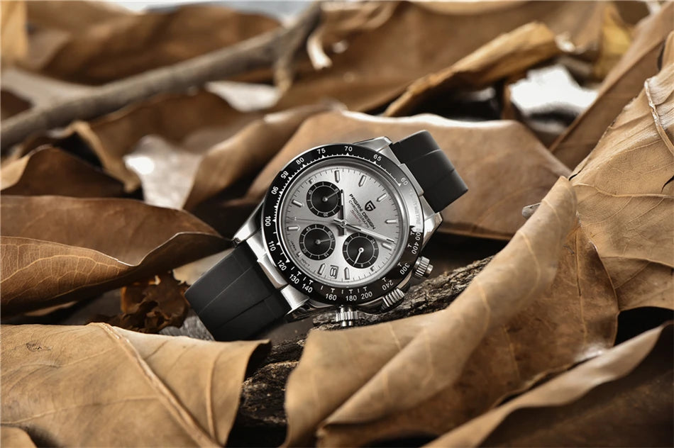 40mm New V2 PAGANI DESIGN Men's Quartz Watches Sapphire Retro Chronograph Stainless Steel Waterproof Watch Men Relogio Masculino