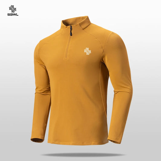 SBWL Men's High-Quality Cycling Hiking Outdoor Sports Long Sleeve T-Shirt Casual Quick Dry Running Fitness Sports Clothing Tops