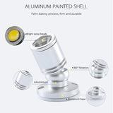 USB LED Spotlight 3W DC5V Jewelry Cabinet Showcase Counter Lamp Surface Mounted Ceiling Mini Spot Light USB 5V Interface