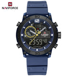 NAVIFORCE NF6104 Men's Lightweight Sports Wrist Watch Dual Display Time Night Light Watches Boy's Quartz Stopwatch