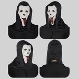 Máscara de Terror para Cosplay de Halloween (Grito), Máscara de Esqueleto Respirável para Festas de Terror e Role-Playing de Halloween
