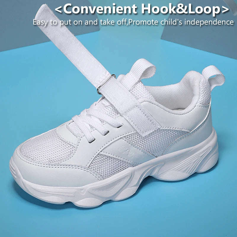 Children's Fashion Sports Shoes Breathable Student Black School Walking Shoes Anti-skid Boys & Girls Casual Running Sneaker