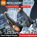Xiaomi 8000mAh USB Hanging Neck Fan Portable Bladeless Mini Rechargeable Mute LED Digital Display Electric Air Cooler Handheld