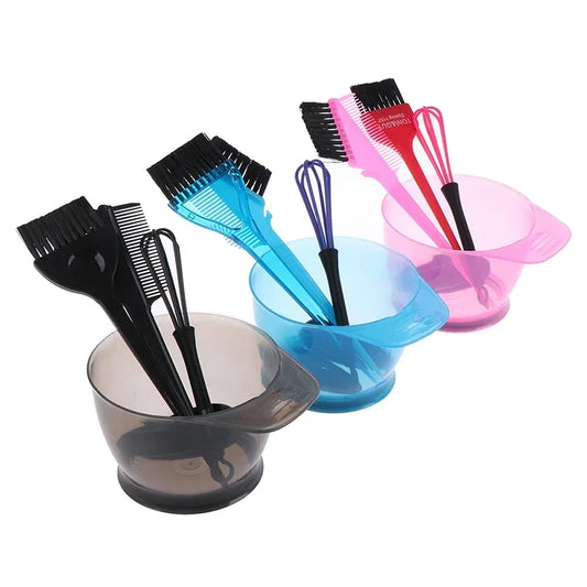 1 Set Hair Dye Color Mixer Hairstyle Hairdressing Styling Accessory Brush Bowl Set With Ear Caps