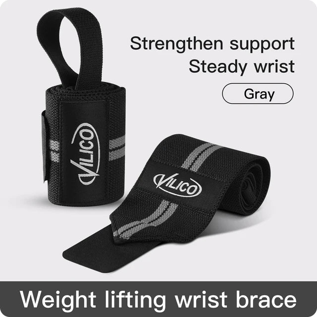 Premium Wrist Support Fitness Pulseiras, Proteja Gym Workouts, Ideal para Intense Bench Press, Deadlift, Proteja seu pulso, 2 pcs