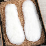 Unisex Australian Sheepskin Insoles Natural Real Fur Wool Cashmere Snow Boots Shoe Pad Children's Wool Insoles Warm Winter Shoes