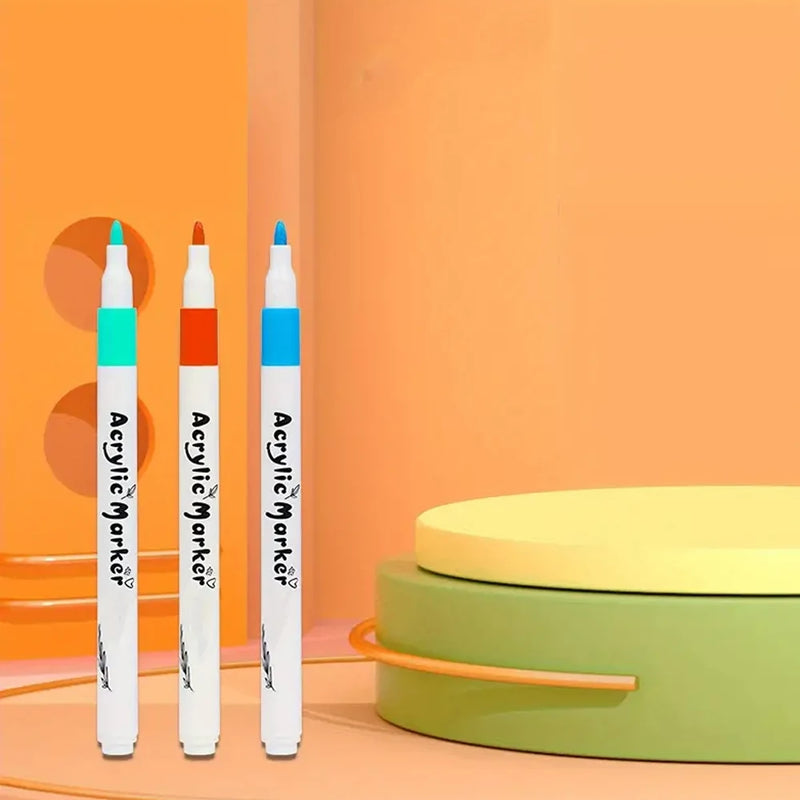 12-80Colors Acrylic Paint Pens Markers for Rock Painting Water Based Paint Markers Ceramic Easter Egg Glass Wood Manga DIY Gift