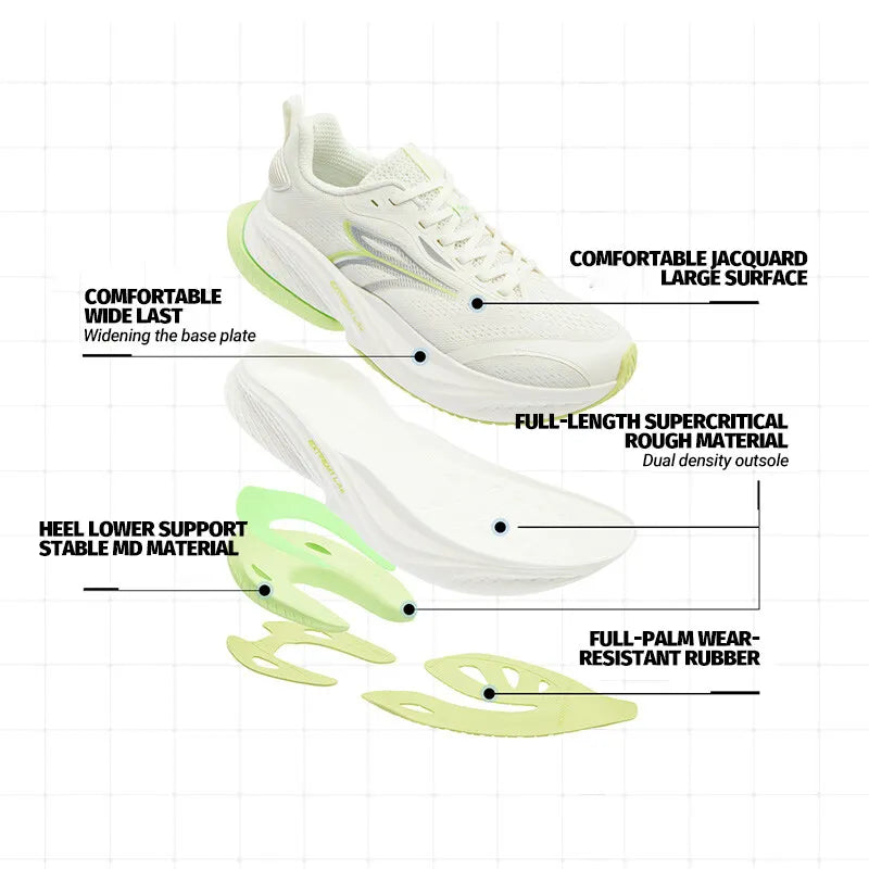 361 Degrees Fierce MAX Men Running Shoes New Mesh Soft Breathable Rebound Shock-absorber Stable Versatile Male Sneaker 672522225