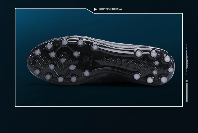 KELME Soccer MG Shoes Calf-Skin Cleats Match Artificial Grass Slip-Resistant  Cushioning Training Football Shoes ZX80121058