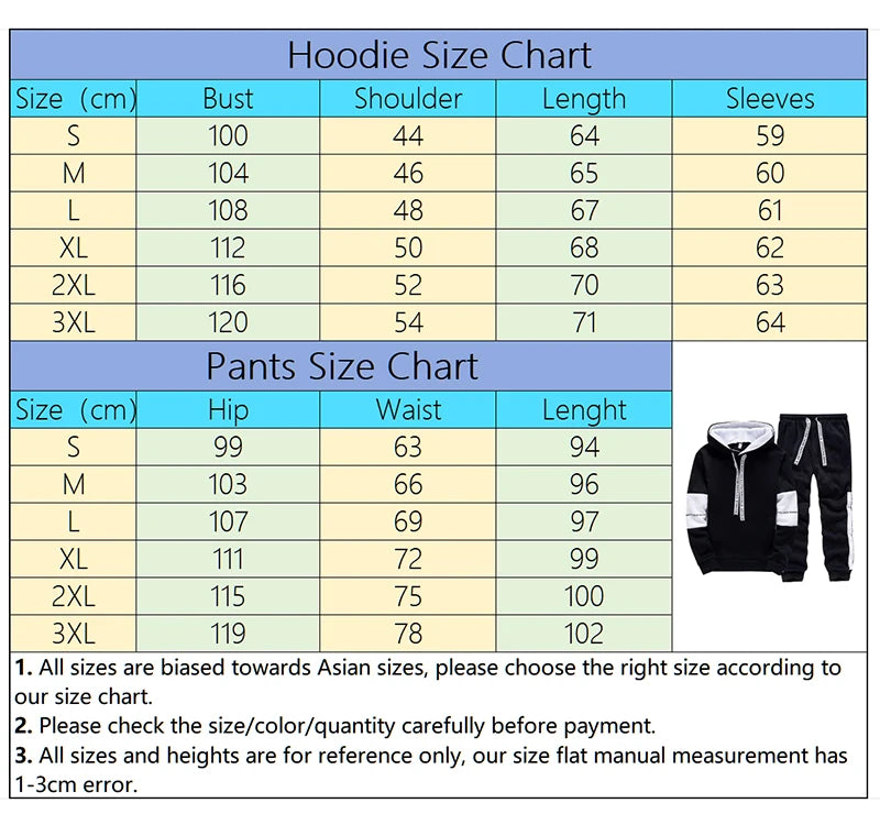 Men's Tracksuit Print Casual Hooded Sweatshirts Set Jogging Clothing Men Daily Commute High Street Fashion Suit 2025 Black White