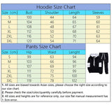 Men's Tracksuit Print Casual Hooded Sweatshirts Set Jogging Clothing Men Daily Commute High Street Fashion Suit 2025 Black White
