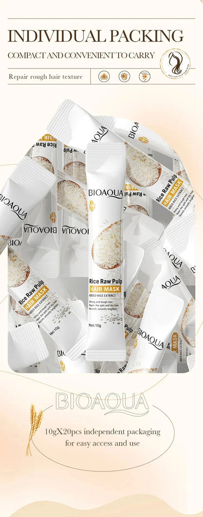 Mascarilla capilar mágica profesional reparadora natural que previene la sequedad, las puntas abiertas, repara el daño, el frizz y los enredos. Cuidado suave y liso en 5 segundos.