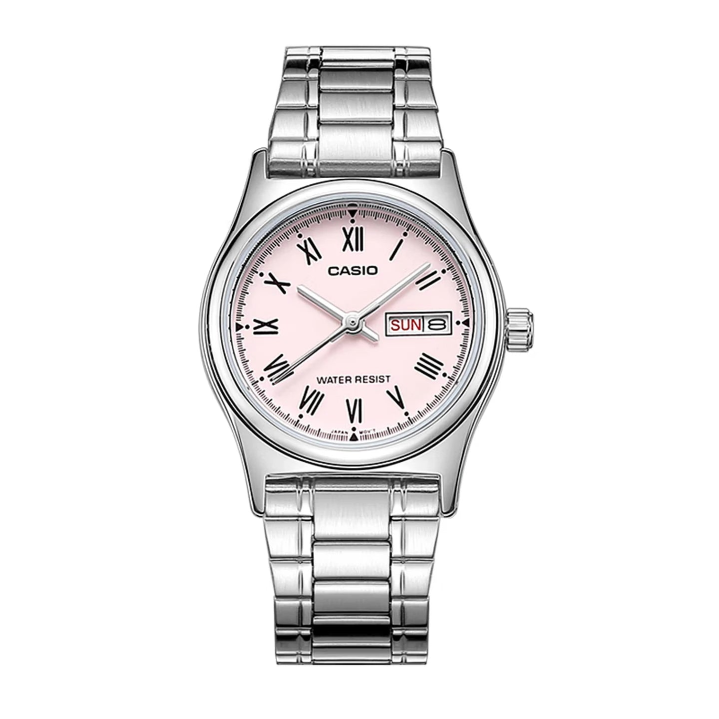 Relógio feminino Casio elegance quartzo - aço inoxidável  calendário duplo resistente a agua 30m