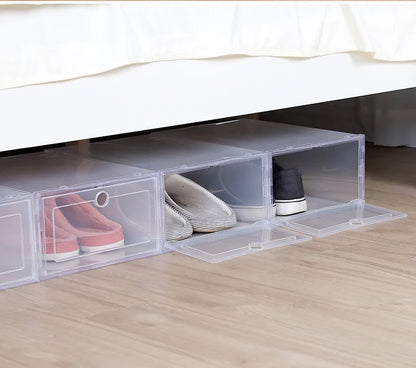 6pcs/set Antioxidant shoe cabinet High Transparent slippers sneakers storage shoes box dustproof shoe organizer box