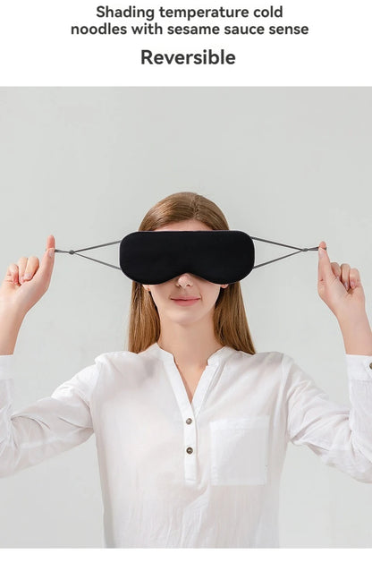 Sleeping Eye Mask Korean Style Ice Silk Warm And Cool Dual Use Adjustable Travel Light Blocking Breathable Eye Mask