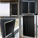 Cordless Retractable Roller Shades Black Home Office Windows Sunshade Thermal blinds without drilling blackout curtain