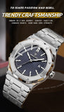 BINBOND Sturdy Stainless Steel Strap Quartz Wristwatches for Men Luxury Luminous Waterproof Auto Date Accurate Men's Watch Reloj