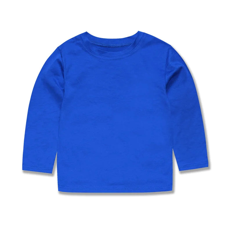 Boys Girls T Shirt Long Sleeves 1 to 2 3 4 5 6 7 8 9 10 11 12 13 14 Years 100% Cotton Toddler Boy Shirts for Teens Girl Clothes