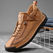 Handmade Leather Men's Casual Slip-On Loafers Breathable Leather Shoes Men's Flat Fashion Moccasins Tooling Shoes Plus Size