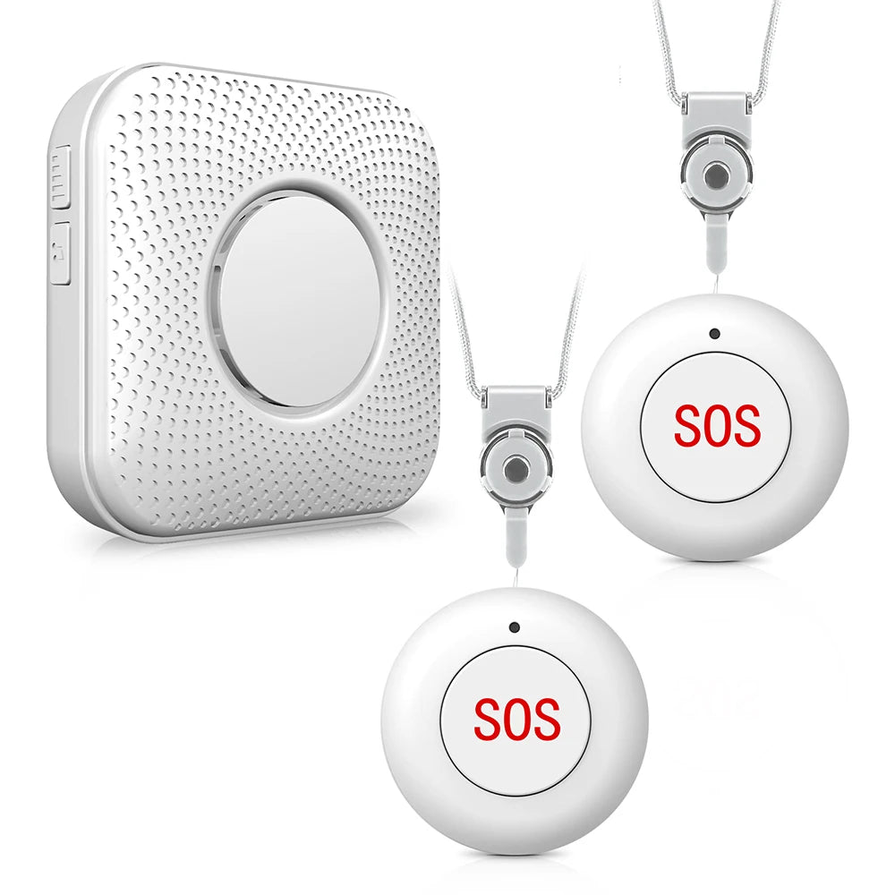 Emergency Button Wireless Remote Call SOS Button 433MHz Caregiver Pager Home Secure Alarm System For Patient Elderly