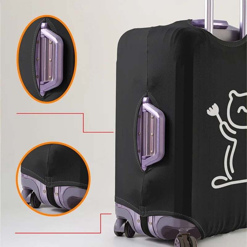 Cat pattern luggage protection cover, suitable for 18-32 inch luggage covers, luggage handle gloves, travel accessories